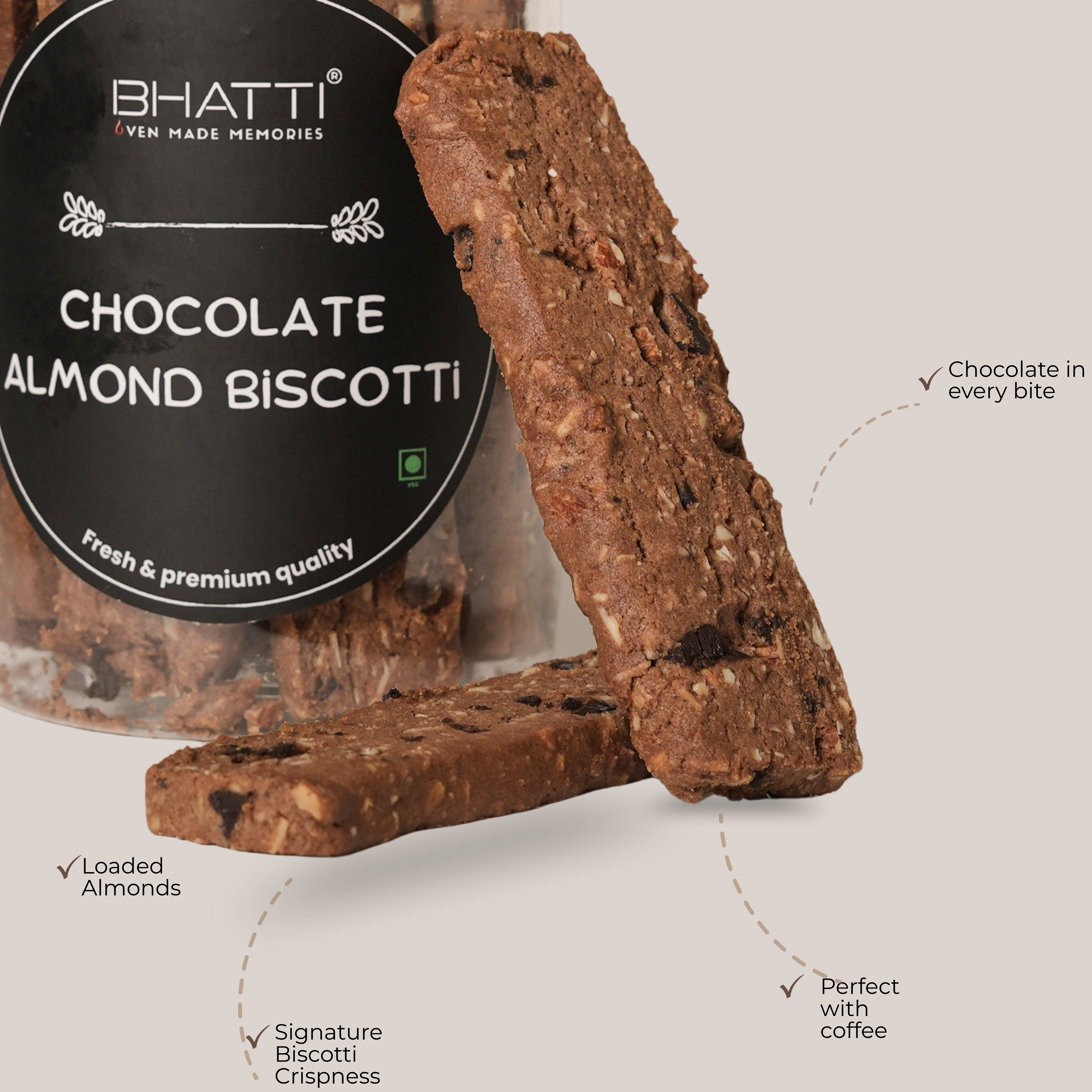 Chocolate Almond Biscotti