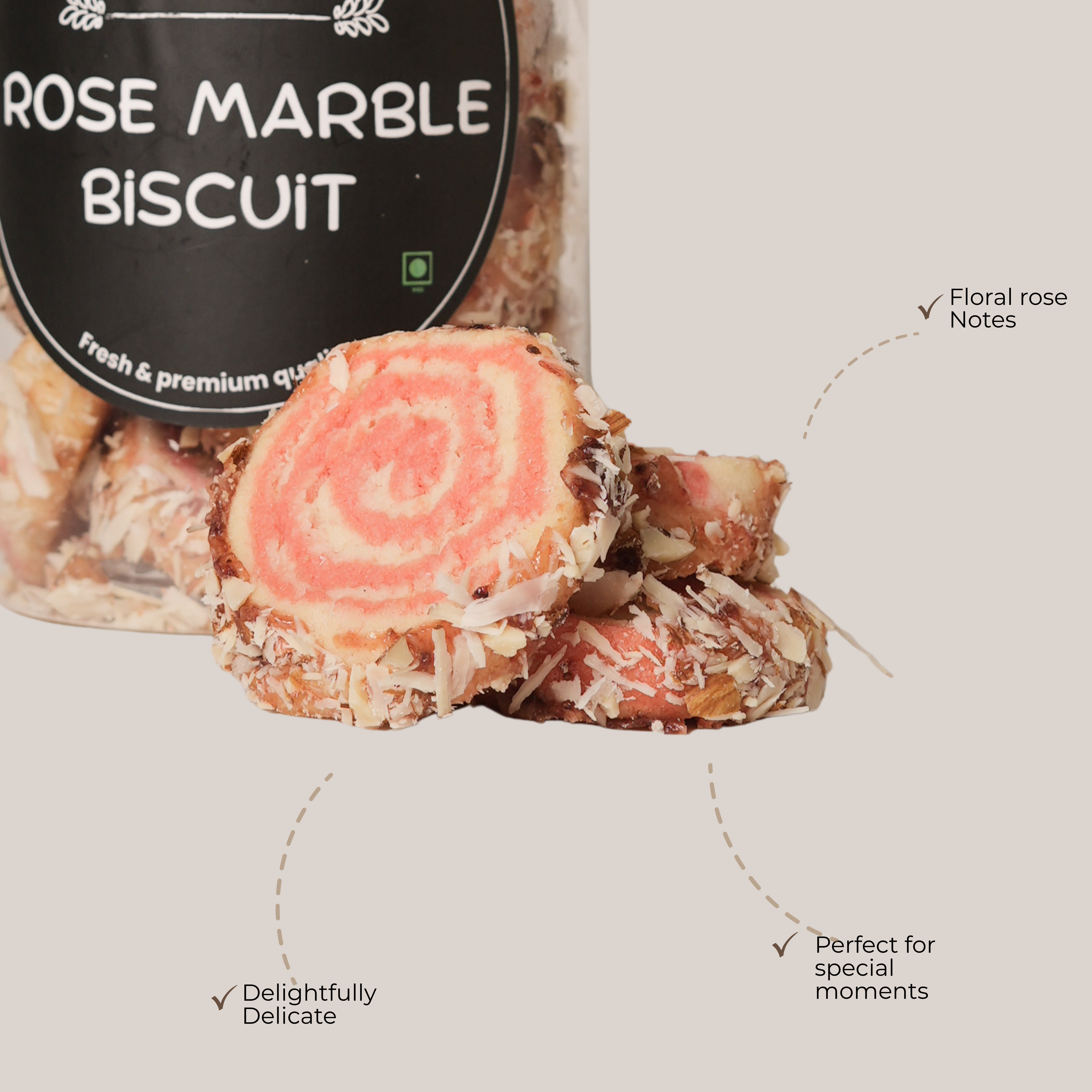 Rose Marble Biscuit