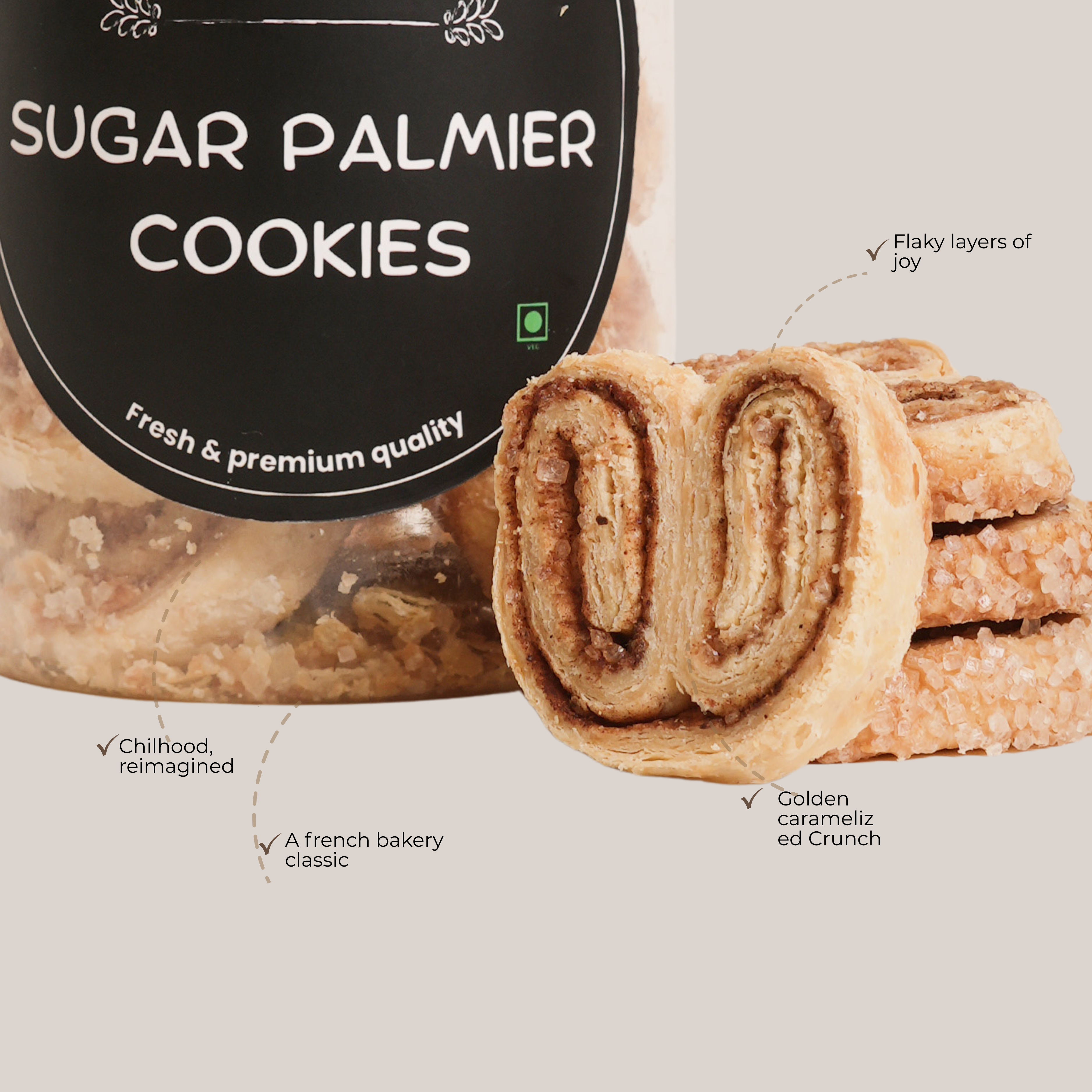 Sugar Palmier Cookies
